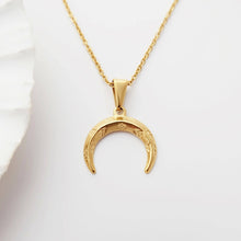 Load image into Gallery viewer, Bohemian Gold Moon Necklace
