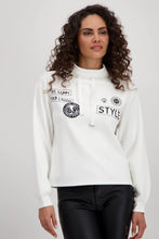 Load image into Gallery viewer, Monari Monochrome Sweatshirt with Patches &amp; Rhinestones
