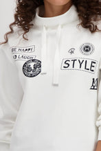 Load image into Gallery viewer, Monari Monochrome Sweatshirt with Patches &amp; Rhinestones
