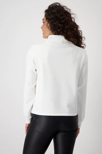 Monari Monochrome Sweatshirt with Patches & Rhinestones