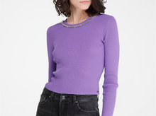 Load image into Gallery viewer, Goa Goa Prince Purple Ribbed Sweater
