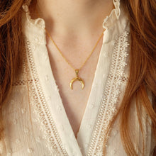 Load image into Gallery viewer, Bohemian Gold Moon Necklace
