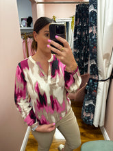 Load image into Gallery viewer, Kaffe Kabeathe Pink Abstract Blouse
