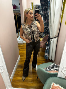 Saria Leopard Vest