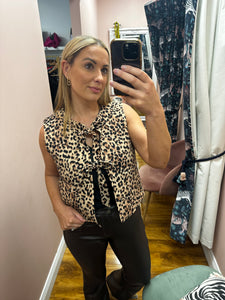 Saria Leopard Vest