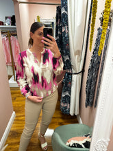 Load image into Gallery viewer, Kaffe Kabeathe Pink Abstract Blouse
