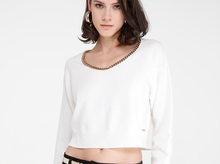 Load image into Gallery viewer, Goa Goa Chain Sweater in Off White
