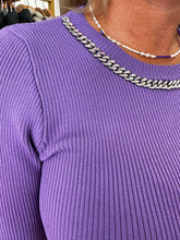 Load image into Gallery viewer, Goa Goa Prince Purple Ribbed Sweater
