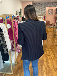 Bozzy Pinstripe Navy Blazer