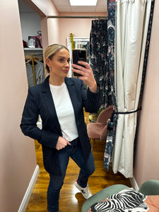 Bozzy Pinstripe Navy Blazer