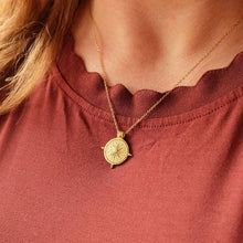 Load image into Gallery viewer, Greek Gold Coin Boho Layering Necklace Pendant
