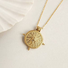 Load image into Gallery viewer, Greek Gold Coin Boho Layering Necklace Pendant
