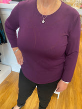 Load image into Gallery viewer, Aubergine Top with Rhinestones
